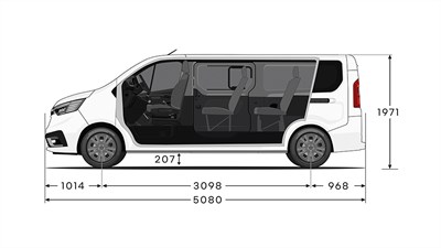 Renault Trafic Passenger - side dimensions
